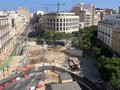 Corte de tráfico en Puerta Purchena por obras en el Paseo de Almería