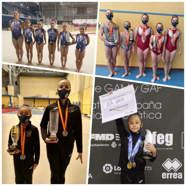 Las gimnastas del Stella Maris vuelven con 15 medallas del Campeonato de España