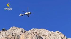 Rescatan en helicóptero a un senderista herido en Vélez-Rubio