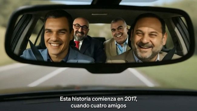 PP lanza vídeo con IA sobre Santos Cerdán y la 'banda del Peugeot'