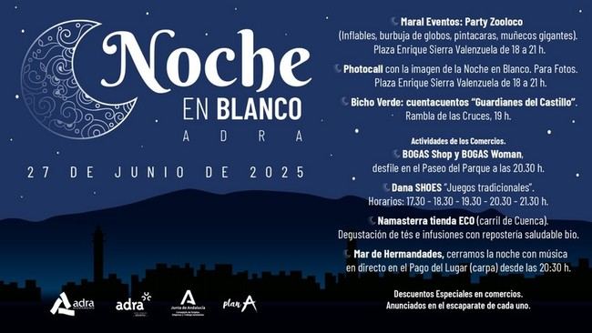 Adra se prepara para la Noche en Blanco con actividades familiares
