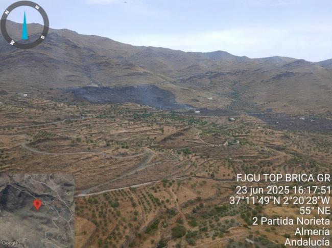 Incendio en Senés controlado tras un amplio despliegue de recursos