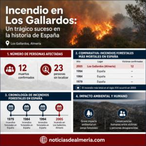 El trágico incendio de Los Gallardos se sitúa entre los más letales de España