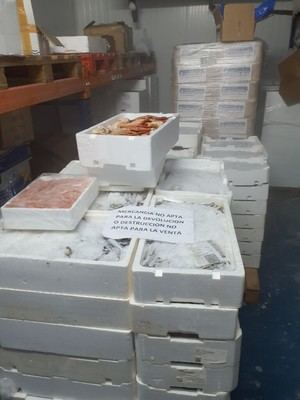 Intervienen 800 kg de pescado sin garantía en Andalucía