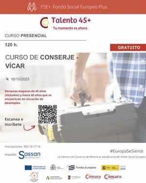 Curso de Conserje para mayores de 45 en Vícar