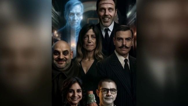 El PP transforma la Moncloa en 'La Familia Addams' por Halloween