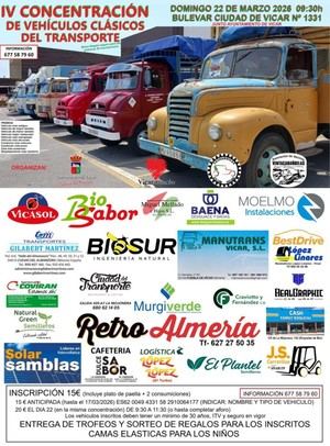 Vícar acoge este domingo la IV Concentración de Vehículos Clásicos del Transporte