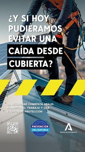 Junta de Andalucía inicia campaña para prevenir caídas desde cubiertas ligeras
