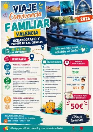 Vícar organiza un viaje familiar a Valencia en septiembre