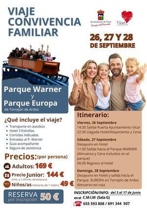 Viaje de convivencia para familias de Vícar a Madrid en septiembre