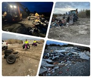 380.000 kilos de residuos (entre ellos marihuana) obstruían el cauce del río Andarax