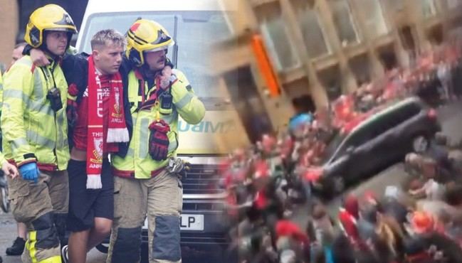 Coche embiste a aficionados en Liverpool, 27 heridos en celebración de la Premier League