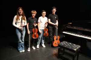 Cuatro alumnos de la Escuela de Música de Roquetas realizan una concierto antes de ingresar en el Conservatorio