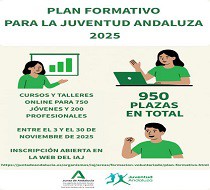 Cursos del IAJ en noviembre: 950 plazas para jóvenes andaluces