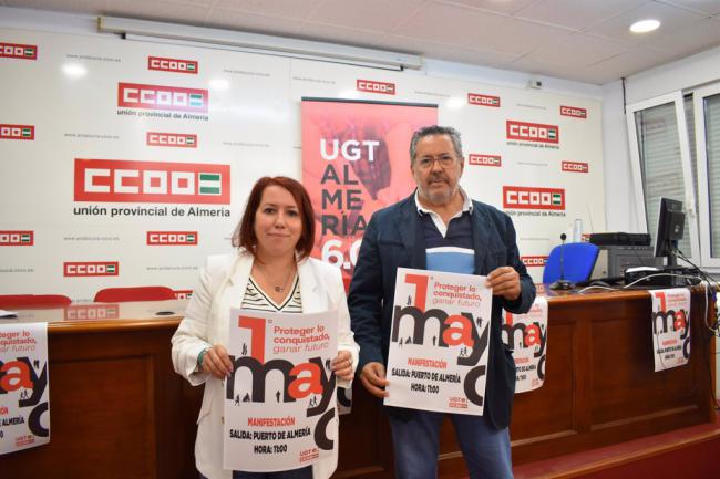 UGT y CCOO convocan manifestación en Almería por derechos laborales