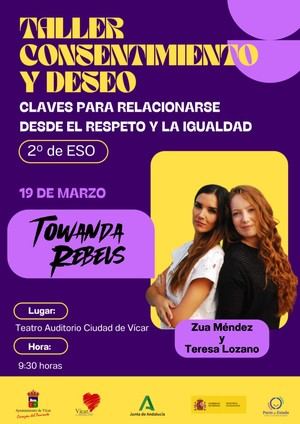 Más de 400 jóvenes de Vícar participarán en taller sobre Consentimiento y Deseo