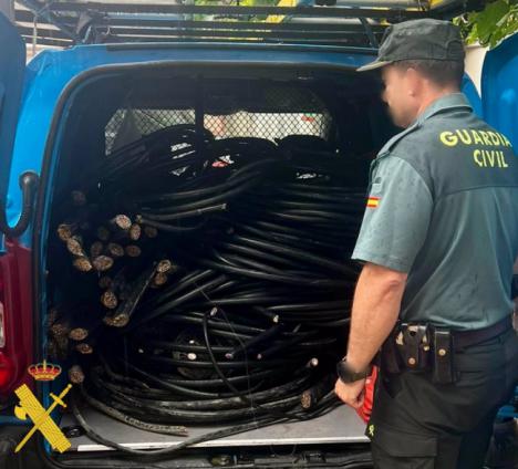 Detenidos por robar 500 metros de cable telefónico en Carboneras