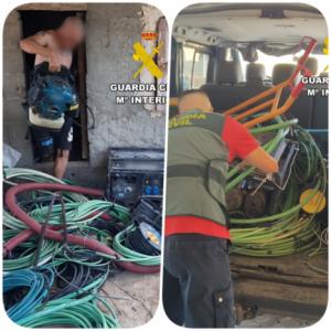 Detenido por robar dos furgonetas, 300 kilos de cable de cobre y valioso material de obra en Cuevas