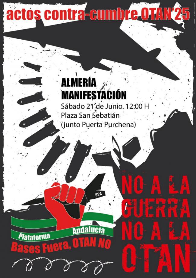 'Bases Fuera OTAN No' convoca una el 21 de junio en Almería