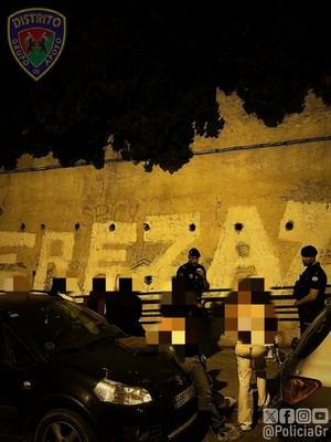 Ocho personas denunciadas por vandalismo en el Albaicín de Granada