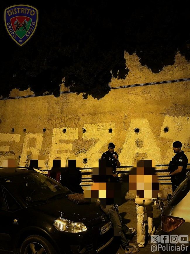 Ocho personas denunciadas por vandalismo en el Albaicín de Granada