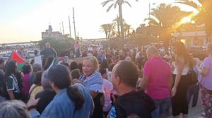 Multitudinaria protesta en Almería contra el ataque a la flotilla propalestina