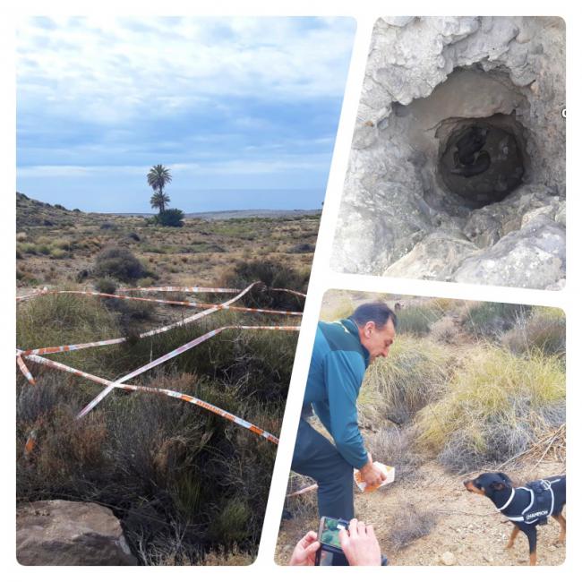 La Guardia Civil rescata a un perro y cuatro jabalíes de un pozo de diez metros en “Paraje Cerro Lobos”
