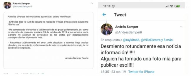 Las mentiras de Samper (Cs) sobre el caso Bla Bla Car provocan su dimisión