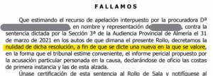 TSJA anula una absolutoria por agresión sexual por obviar un informe pericial