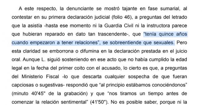 Absuelven de abuso a un maltratador por dudas sobre la edad de la víctima