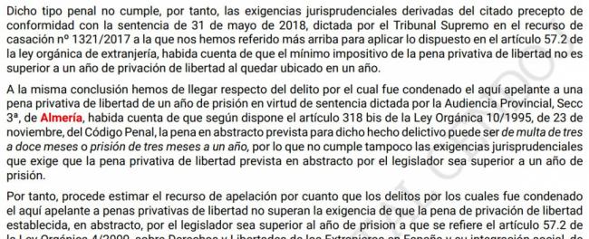 Fallan que se quede un delincuente que debió ser expulsado en 2019