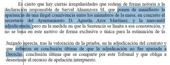 El TSJA confirma que en el Ayuntamiento de Serón se amañó una adjudicación
