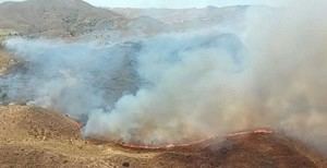 Refuerzan la lucha contra el incendio en Lubrín con siete medios aéreos