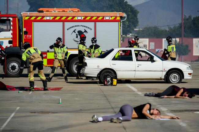 El 061 de Almería coordina un simulacro para entrenar la atención a emergencias colectivas