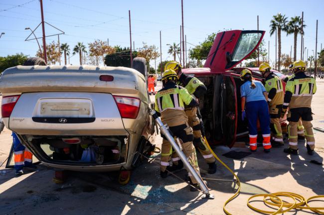 Simulacro de emergencias colectivas con los principales servicios sanitarios y de rescate
