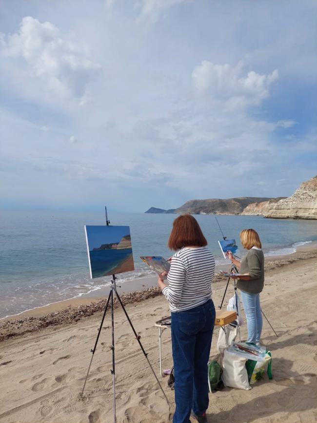 Taller de paisaje en Aguamarga reúne a 21 artistas internacionales