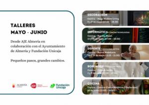 Ayuntamiento, AJE y Fundación Unicaja inician cinco talleres intergeneracionales “para tender puentes entre jóvenes y mayores”