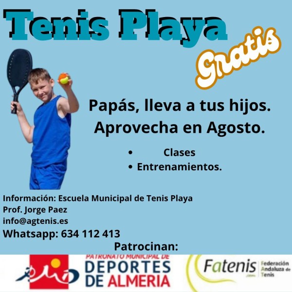 Tenis en la playa gratis para niños