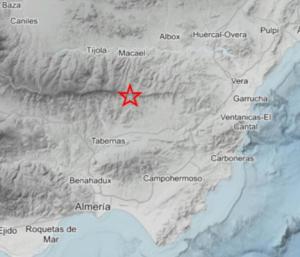 Un sismo de 2,4 grados despierta sin consecuencias a la provincia de Almería