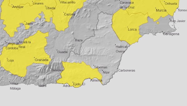 Alerta amarilla en Almería por temperaturas superiores a 37ºC