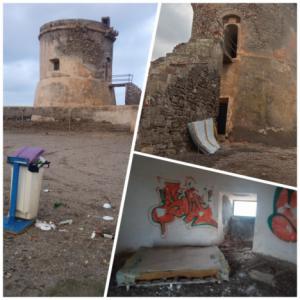 El torreón de Cabo de Gata es un estercolero tres años después del concurso para rehabilitarlo