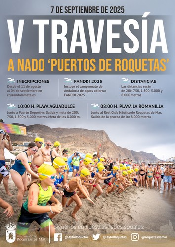 V Travesía a Nado en Roquetas el 7 de septiembre