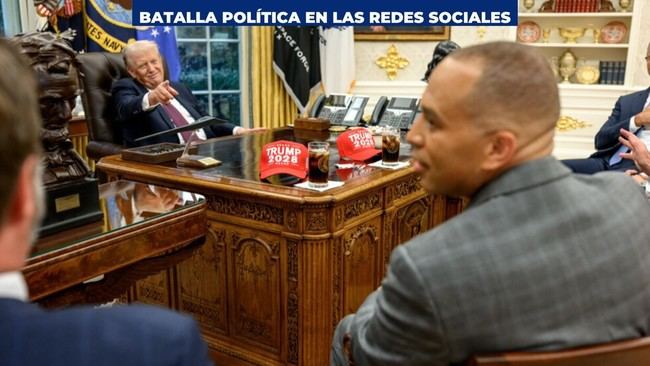 Trump se burla de demócratas y usa IA para difundir falsedades sobre el cierre gubernamental