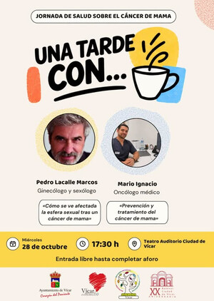 Vícar abordará el cáncer de mama en un encuentro con dos especialistas el 28 de octubre