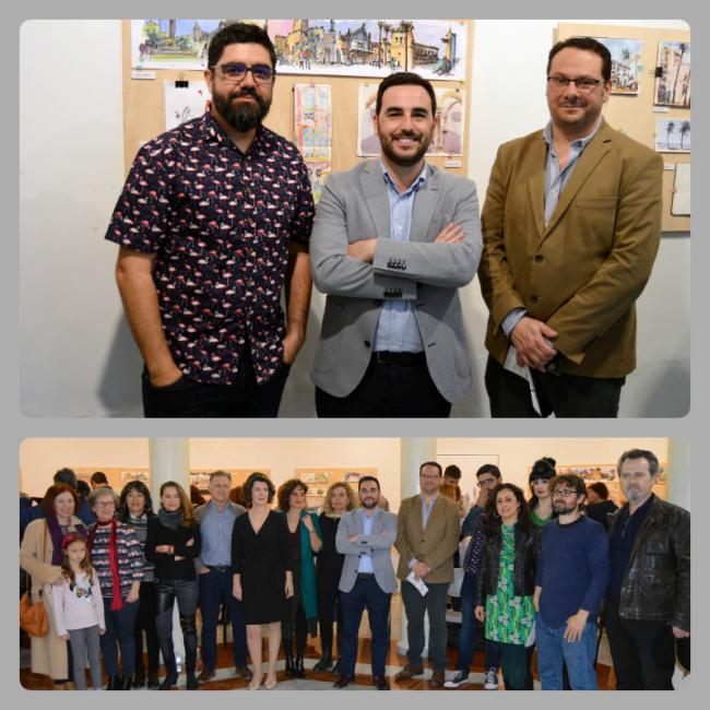Urbansketchers ofrece en una exposición una visión caleidoscópica de Almería