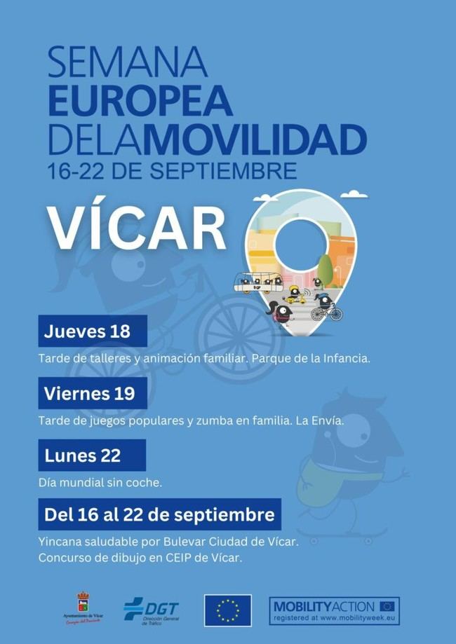 Vícar celebra la Semana Europea de la Movilidad con actividades familiares