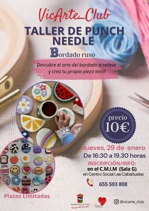VicArte Club lanza curso con taller de Punch Needle