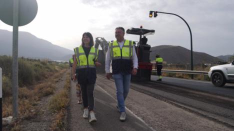 La Junta de Andalucía ejecuta obras de asfaltado en la A-358 a su paso por Berja