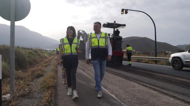 La Junta de Andalucía ejecuta obras de asfaltado en la A-358 a su paso por Berja