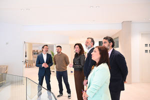 La alcaldesa visita el Gran Hotel antes de su apertura paulatina al público tras su reforma